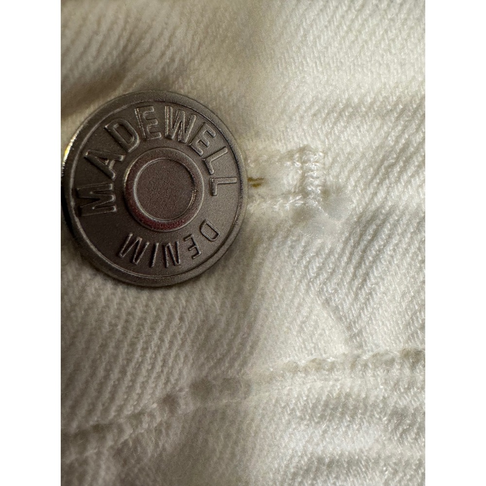 Madewell Emmett Wide-Leg Pants White High Rise Denim Trousers Size 27 - Picture 4 of 12